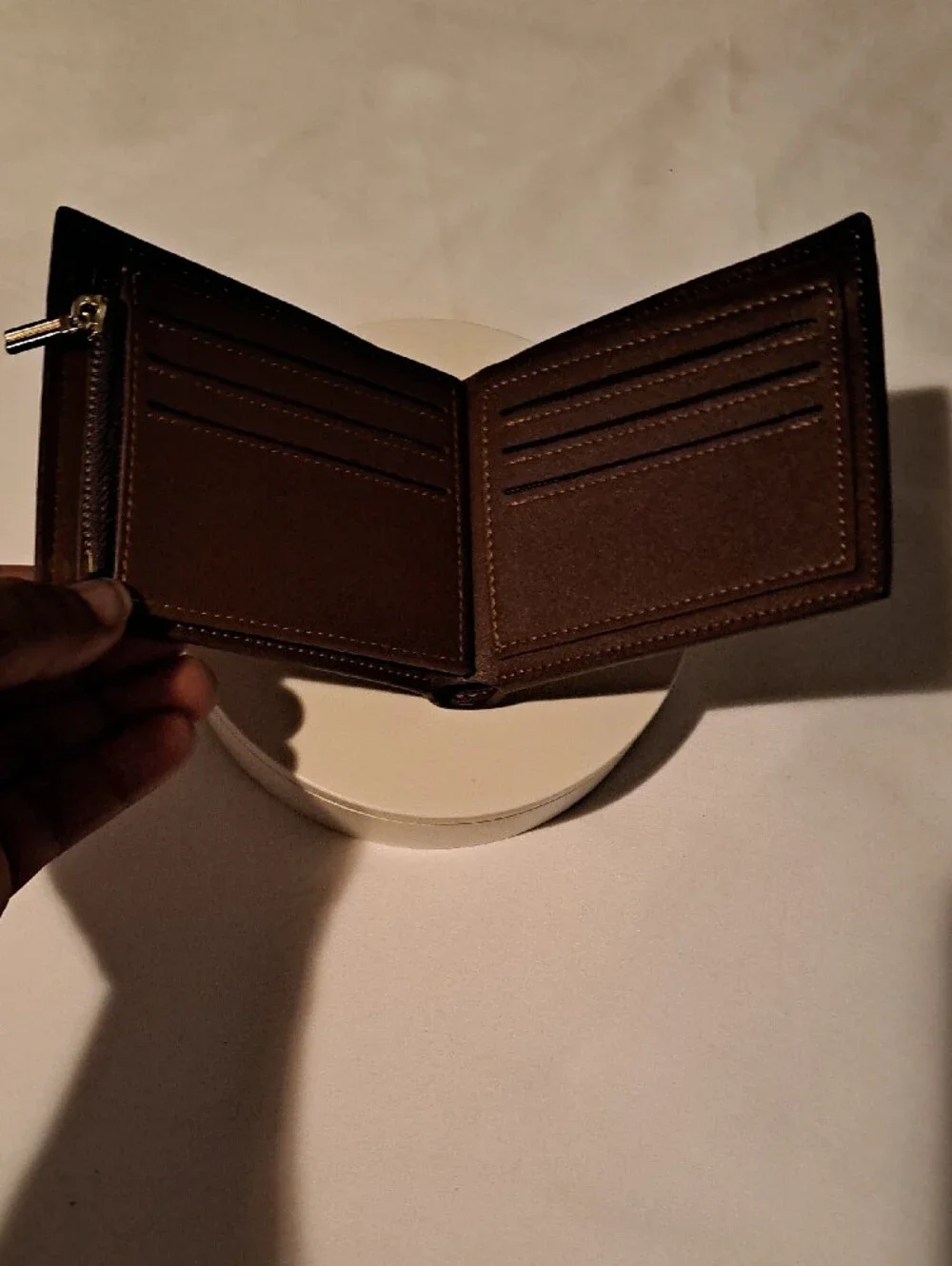 Brown Leather Bi-Fold Wallet for Men